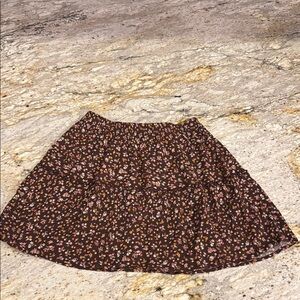 Floral Brown Skirt